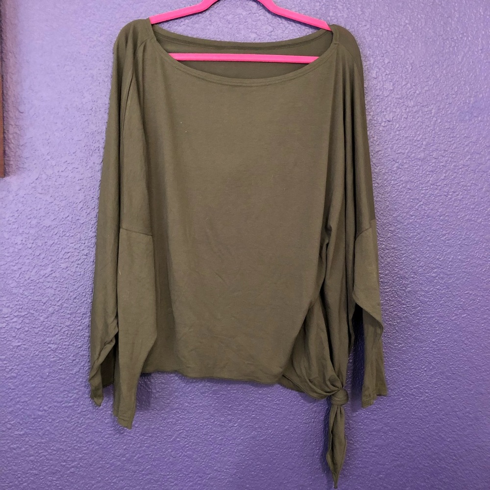 || Olive Green Tied Long Sleeve ||